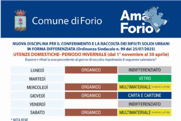 Calendario conferimento utenze domestiche 1 novembre - 30 aprile