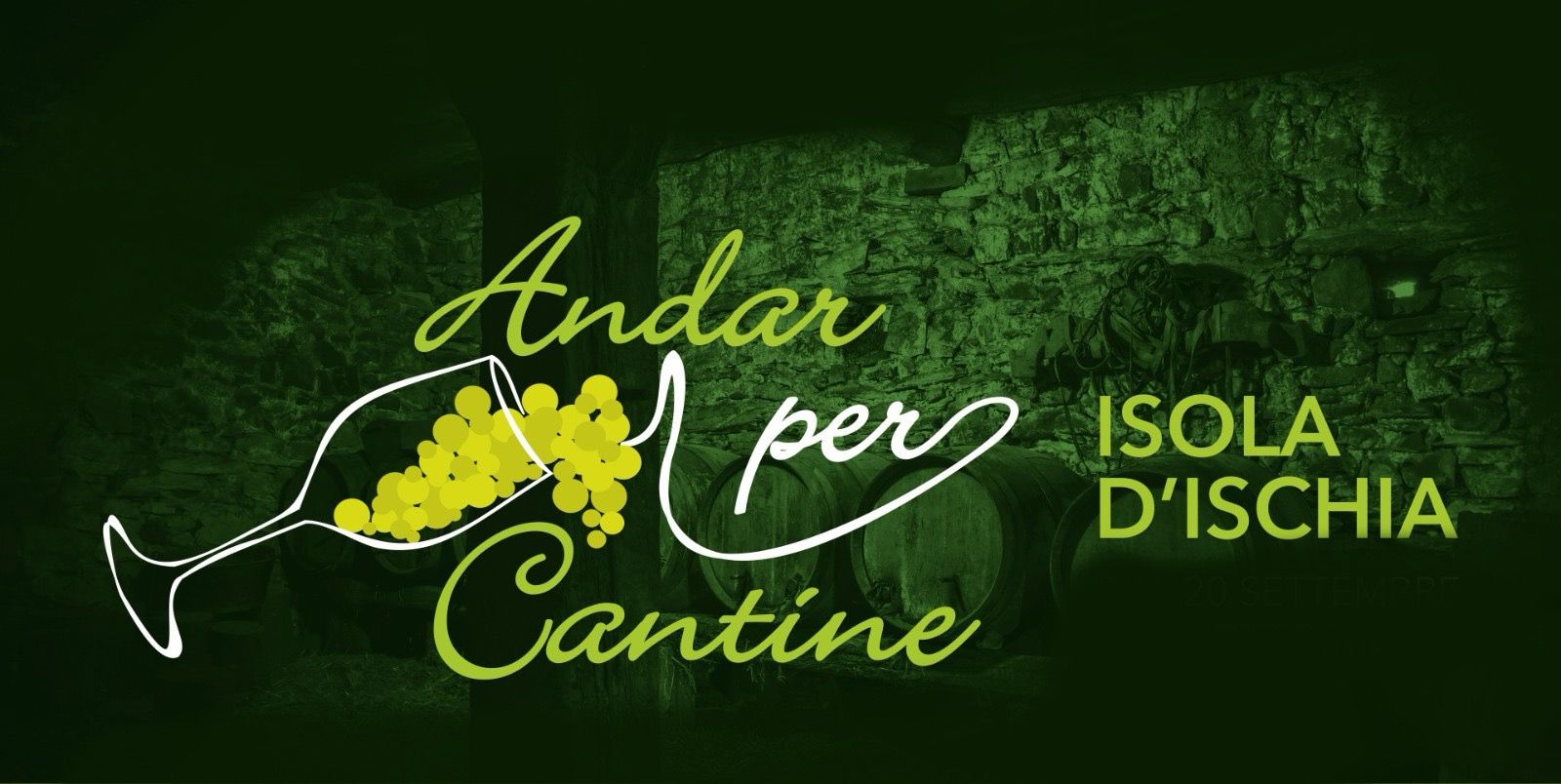 Nell'immagine riportata è visibile il logo dell'evento con la scritta Andar per Cantine Isola D'Ischia