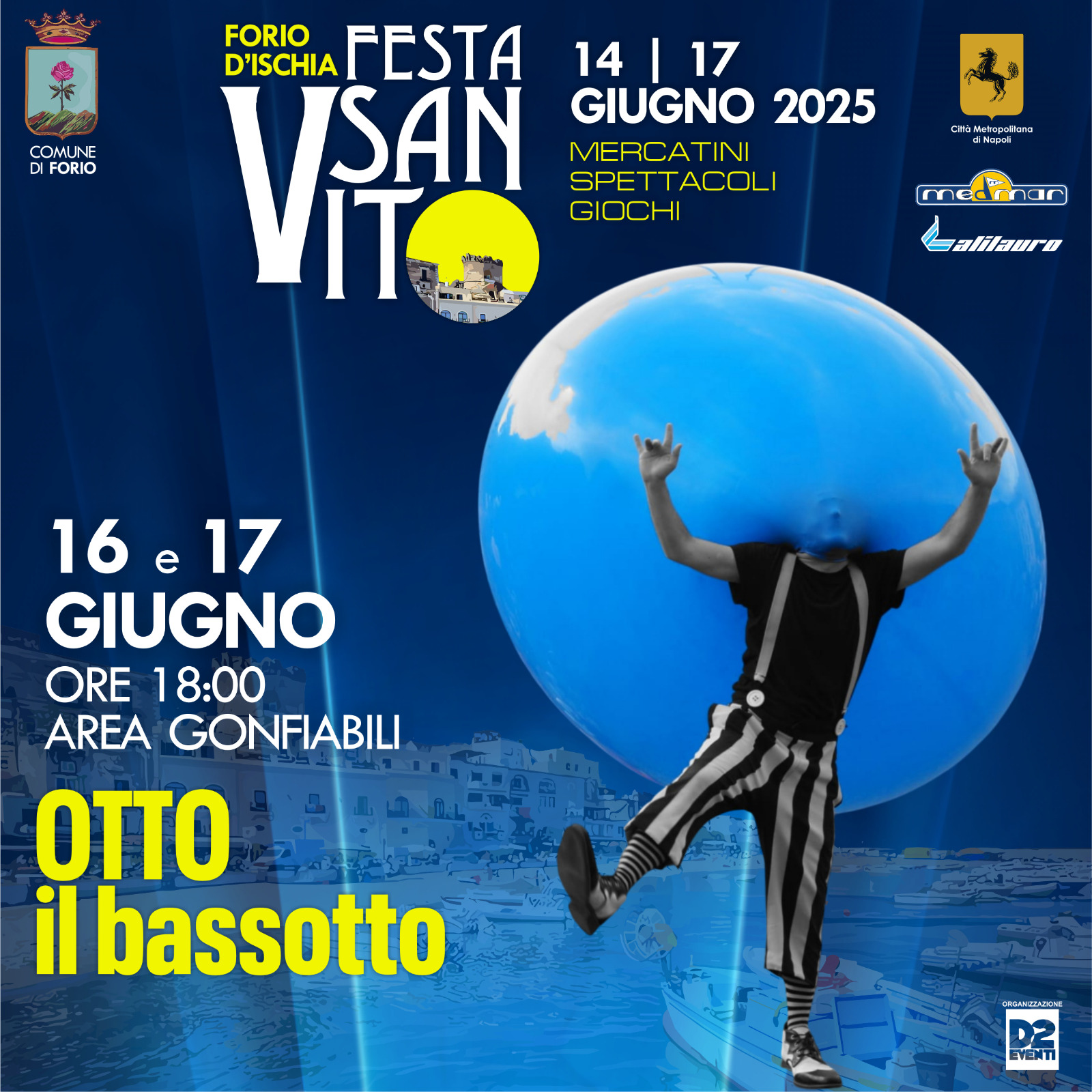 Esibizione comica dell’amato personaggio Otto il Bassotto, nell’ambito dei festeggiamenti per la Festa di San Vito.