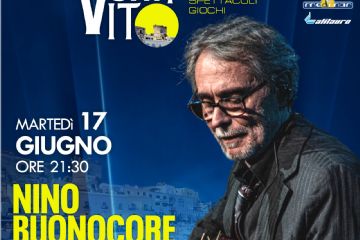 Locandina Performance jazz live del musicista Nono Buonocore, nell’ambito dei festeggiamenti per la Festa di San Vito.