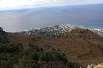 Il bosco della Falanga visto dalla punta dell'Epomeo. Si riconosce la Pietra Perciata