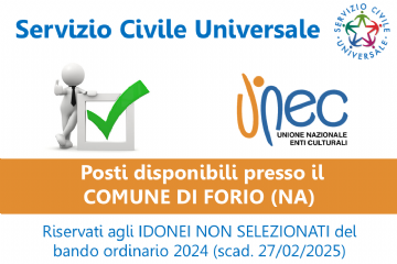 Servizio civile: 4 posti disponibili a Forio